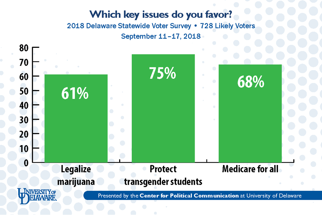 Hightlight photo for article, Delaware 2018 Voters Poll Issues : Delawareans continue to back progressive agenda, elected officials